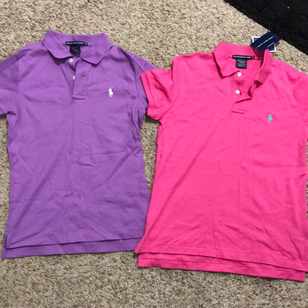 Two polo Ralph Lauren button up shirts